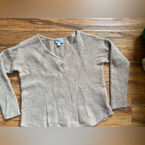 Pure Collection Cashmere Sweater in Brown sz 12 RUNS SMALL - Picture 1 of 13